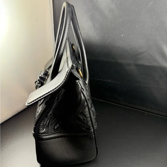 2019 Versace Black Palazzo Empire Crystal Baroque embellished Medusa Women's Bag - Picture 4 of 8